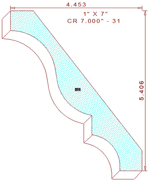 Crown Moulding 7" - 31 Crown Moulding 7" - 31