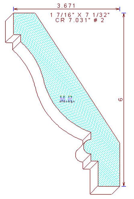 Crown Moulding 7-1/32" - 2 