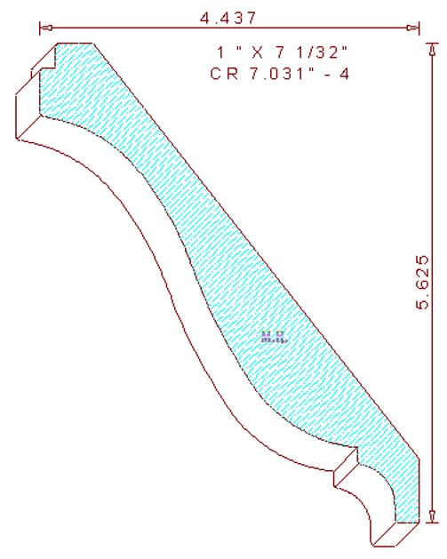 Crown Moulding 7-1/32" - 4