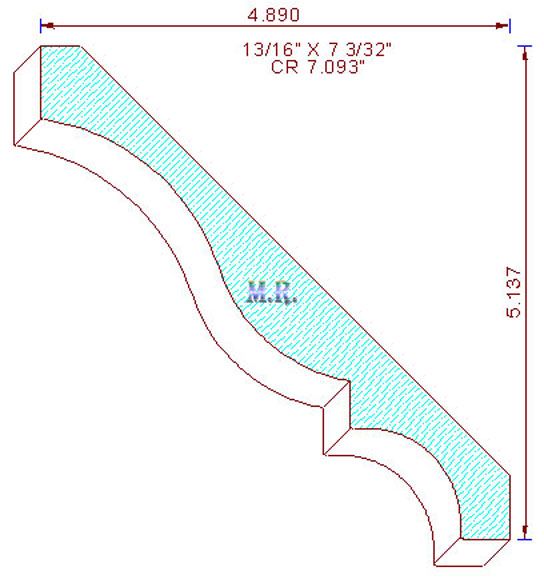 Crown Moulding 7-3/32" 