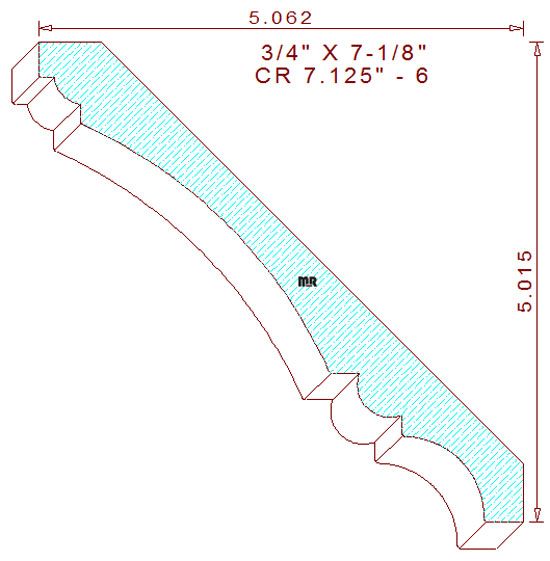 Crown Moulding 7-1/8" - 6