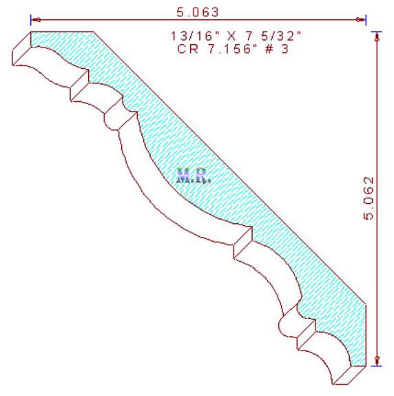 Crown Moulding 7-5/32" - 3