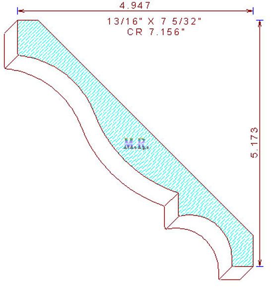 Crown Moulding 7-5/32" 