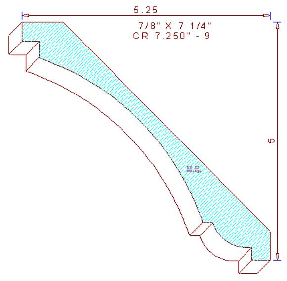Crown Moulding 7-1/4" - 9 Crown Moulding 7-1/4" - 9