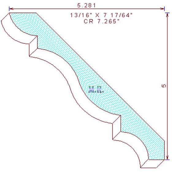 Crown Moulding 7-17/64" 