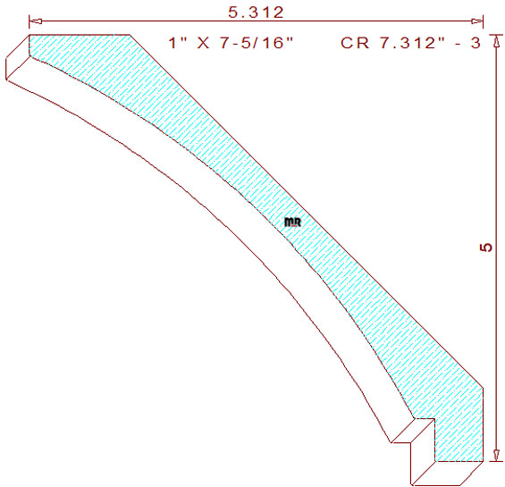 Crown Moulding 7-5/16" - 3 Crown Moulding 7-5/16" - 3
