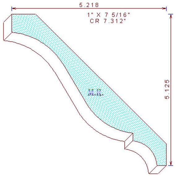 Crown Moulding 7-5/16" Crown Moulding 7-5/16"