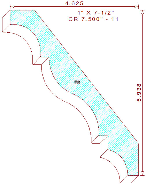 Crown Moulding 7-1/2" - 11