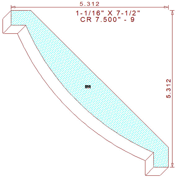 Crown Moulding 7-1/2" - 9 Crown Moulding 7-1/2" - 9
