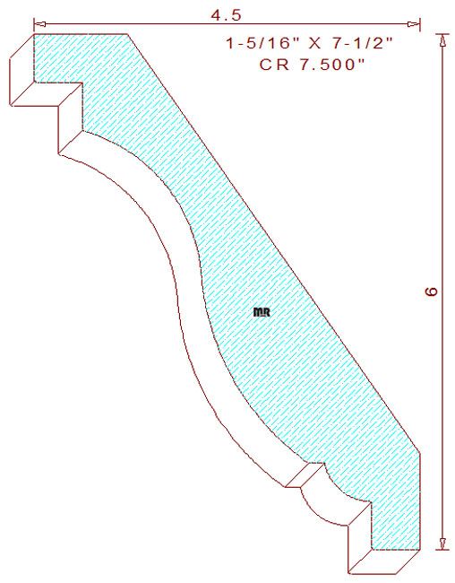 Crown Moulding 7-1/2" Crown Moulding 7-1/2"