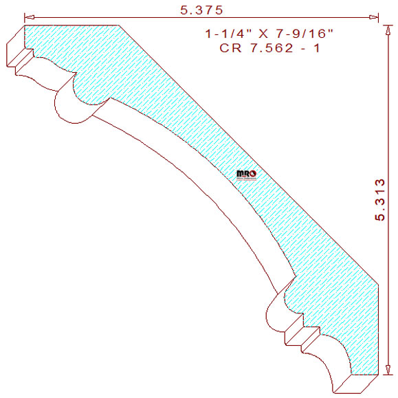 Crown Moulding 7-9/16" - 1