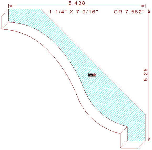 Crown Moulding 7-9/16" 