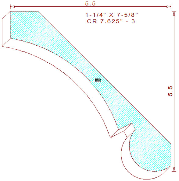 Crown Moulding 7-5/8" - 3