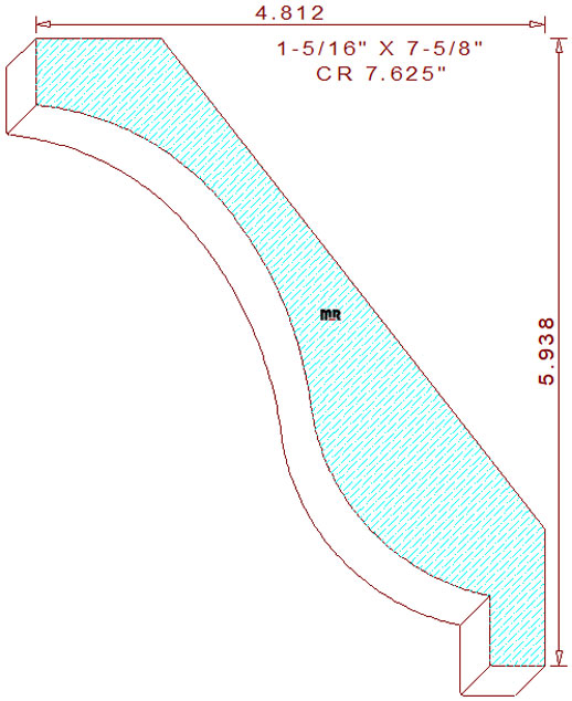 Crown Moulding 7-5/8" Crown Moulding 7-5/8"