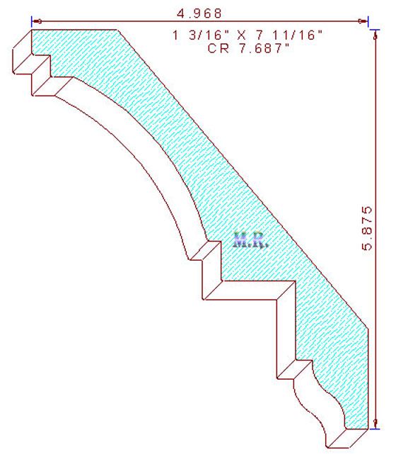 Crown Moulding 7-11/16" 