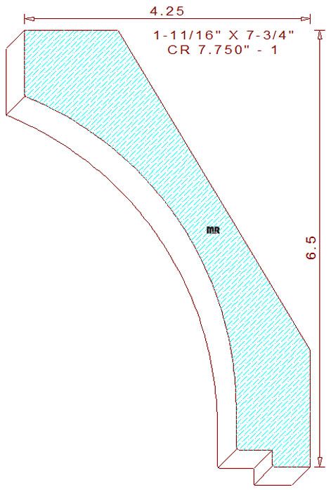 Crown Moulding 7-3/4" - 1 Crown Moulding 7-3/4" - 1