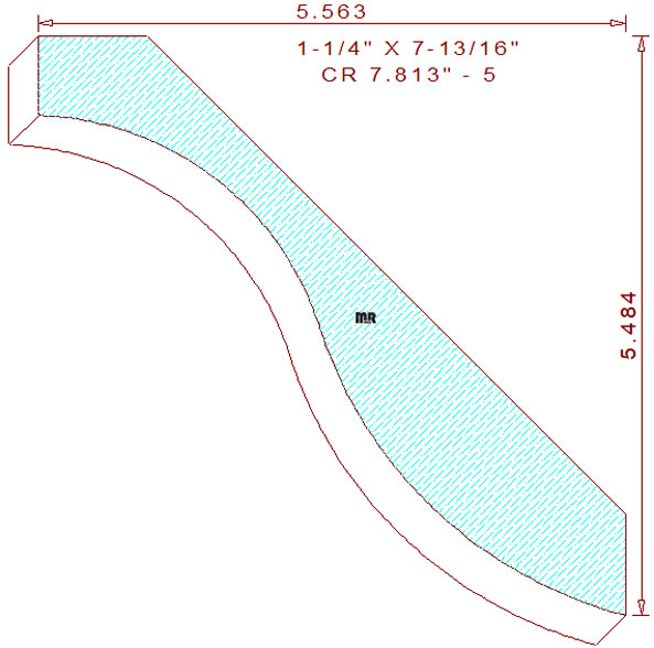 Crown Moulding 7-13/16" - 5 Crown Moulding 7-13/16" - 5