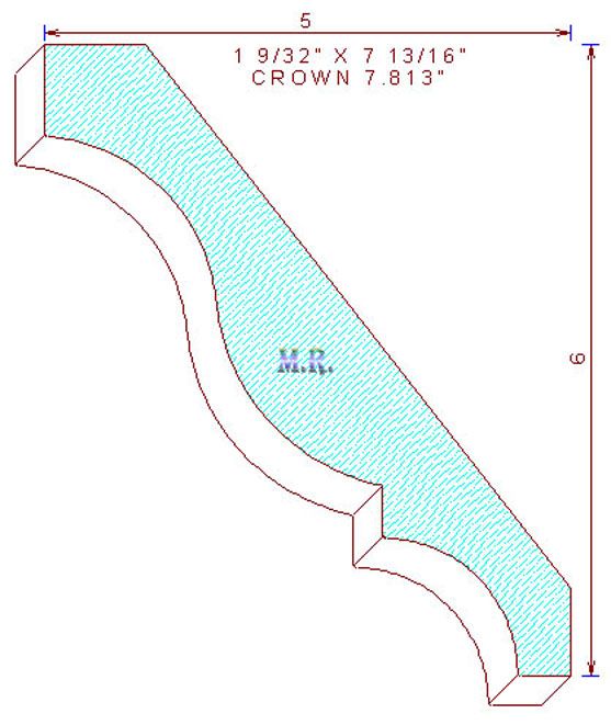 Crown Moulding 7-13/16" Crown Moulding 7-13/16"