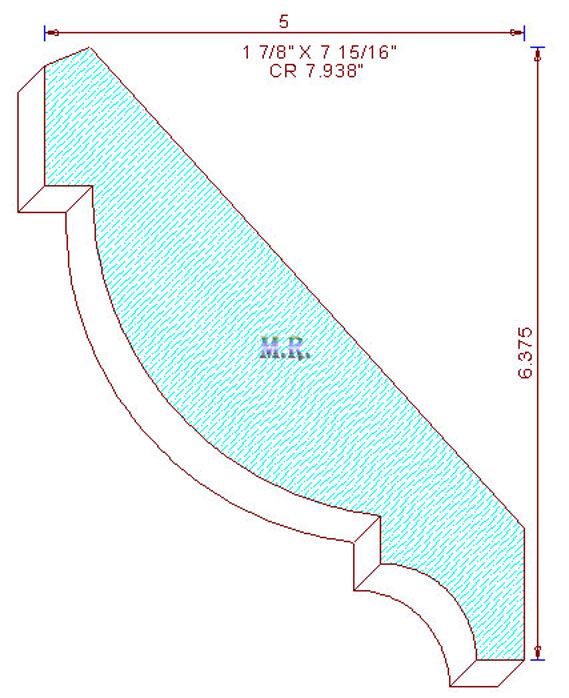 Crown Moulding 7-15/16" Crown Moulding 7-15/16"