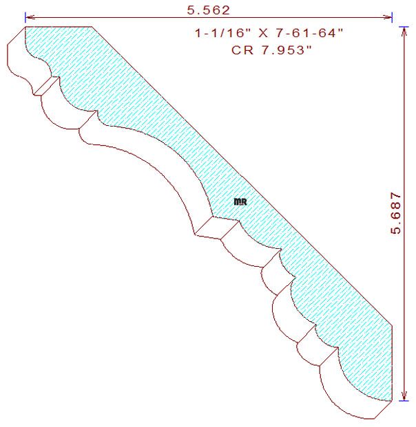 Crown Moulding 7-61/64"