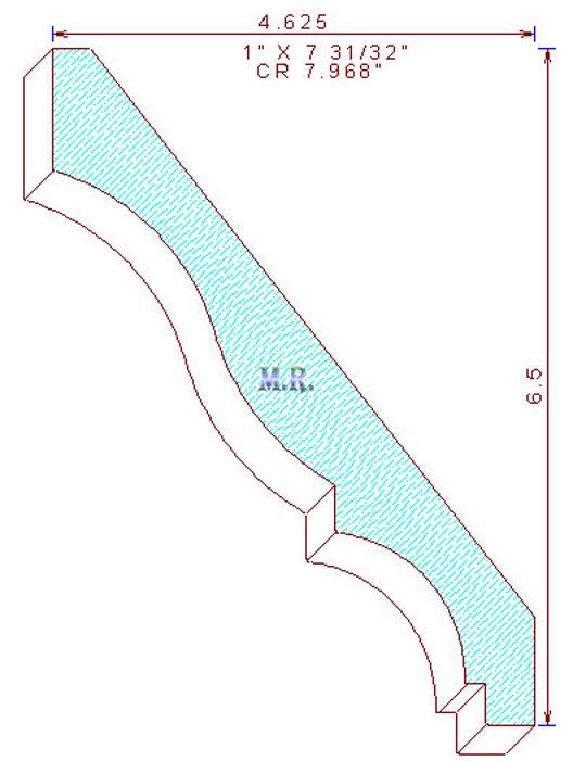 Crown Moulding 7-31/32" Crown Moulding 7-31/32"