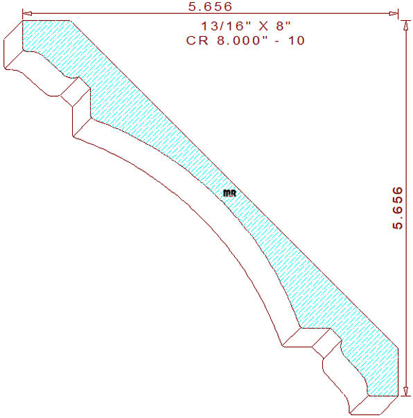 Crown Moulding 8" - 10 Crown Moulding 8" - 10