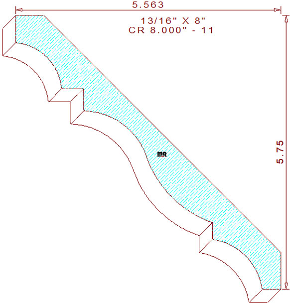 Crown Moulding 8" - 11 Crown Moulding 8" - 11