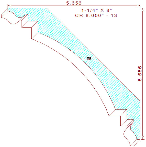 Crown Moulding 8" - 13