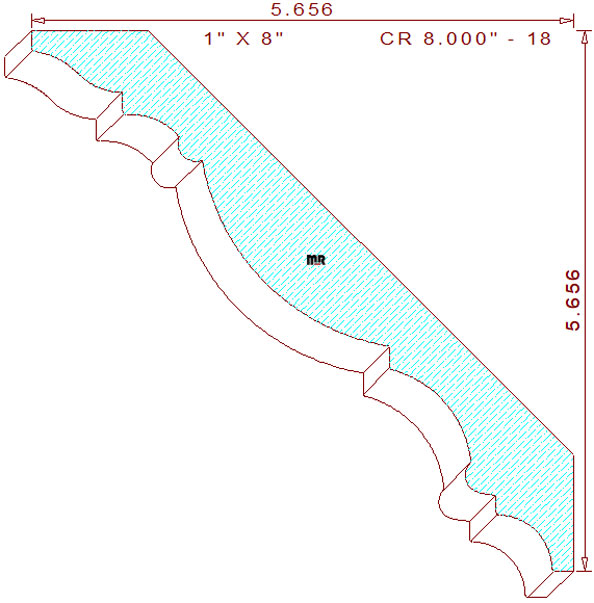Crown Moulding 8" - 18