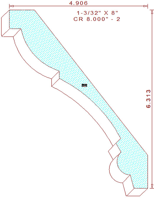 Crown Moulding 8" - 2
