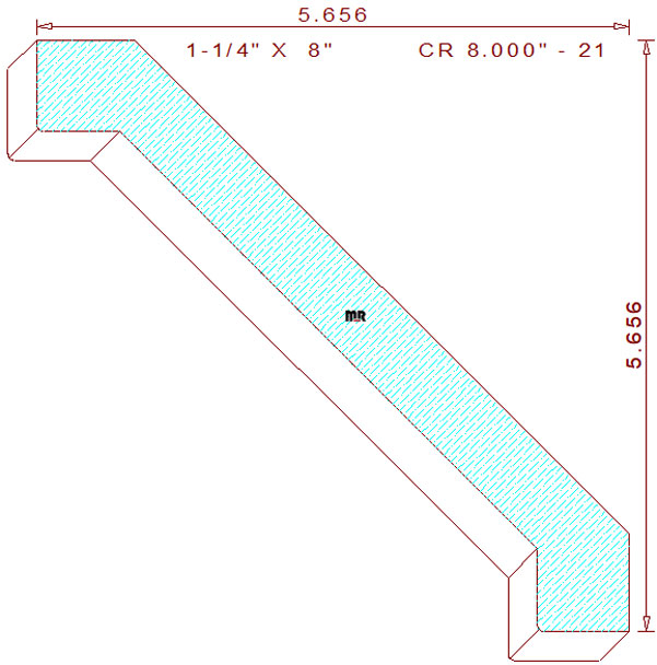 Crown Moulding 8" - 21