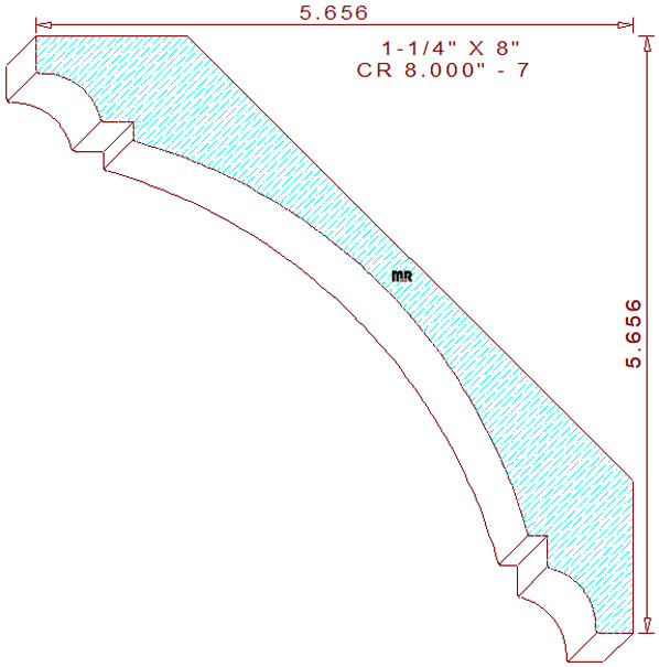 Crown Moulding 8" - 7 Crown Moulding 8" - 7
