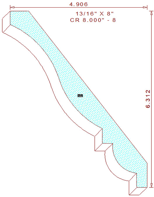 Crown Moulding 8" - 8 Crown Moulding 8" - 8