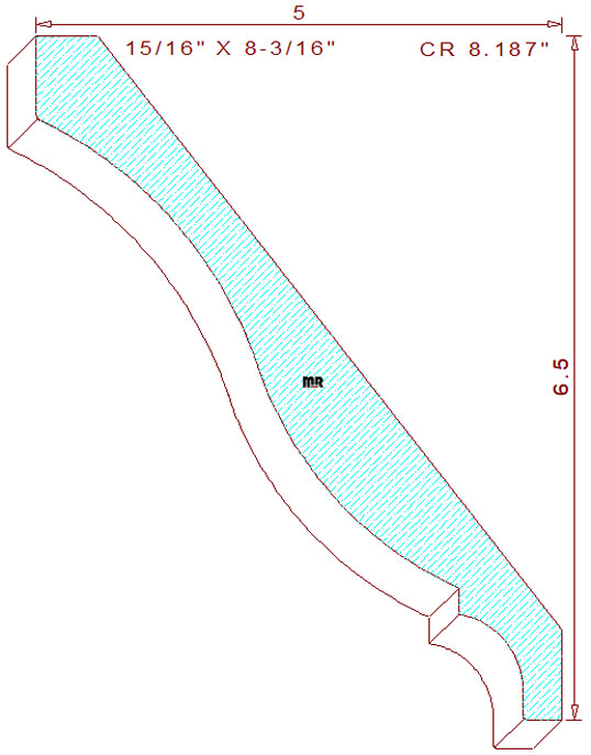 Crown Moulding 8-3/16" Crown Moulding 8-3/16"