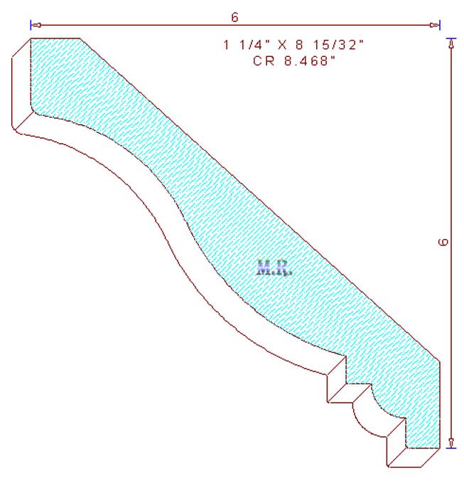 Crown Moulding 8-15/32"