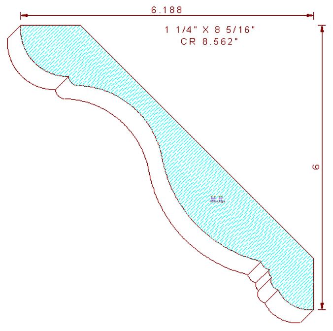 Crown Moulding 8-9/16" Crown Moulding 8-9/16"