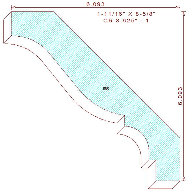 Crown Mould 8-5/8" - 1