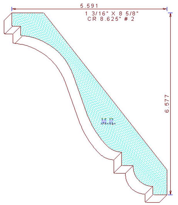 Crown Mould 8-5/8" - 2 