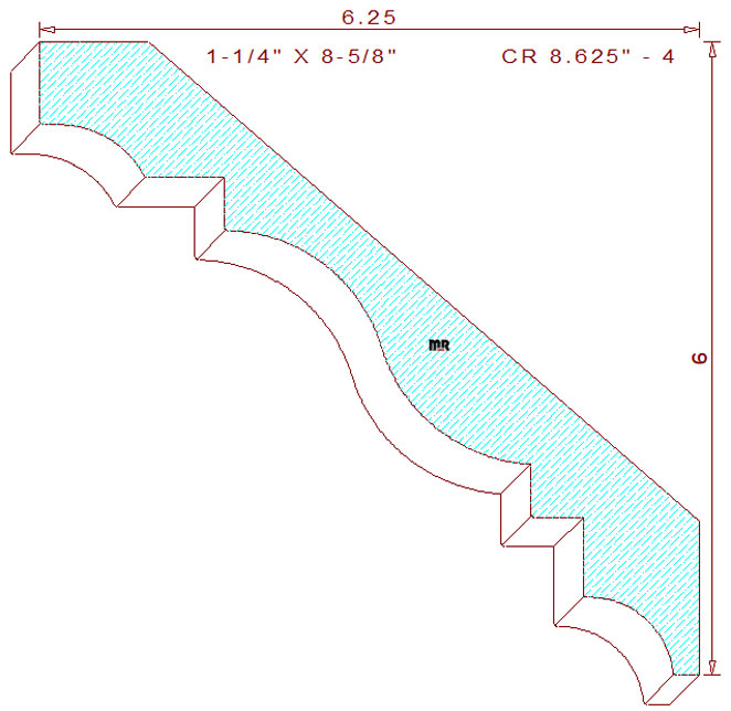 Crown Mould 8-5/8" - 4