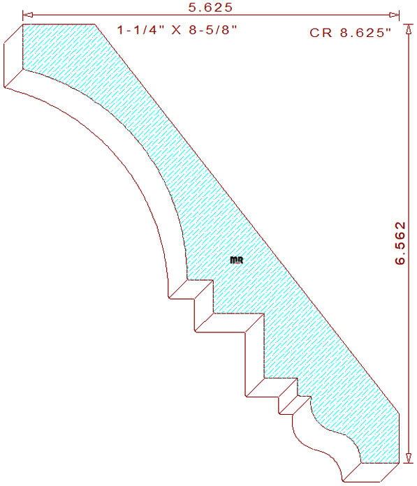 Crown Mould 8-5/8" 