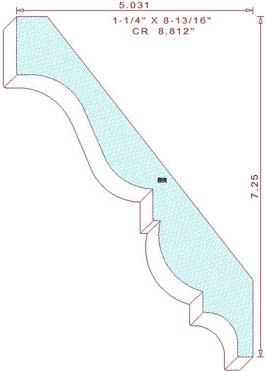 Crown Moulding 8-13/16" Crown Moulding 8-13/16"