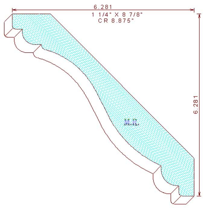 Crown Moulding 8-7/8" Crown Moulding 8-7/8"