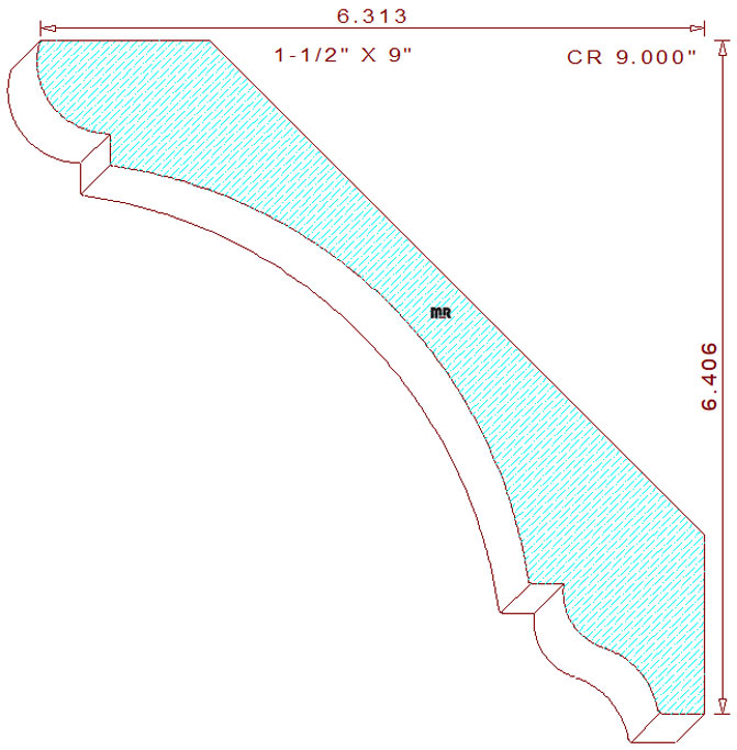 Crown Moulding 9" Crown Moulding 9"