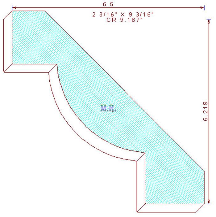Crown Moulding 9-3/16" Crown Moulding 9-3/16"