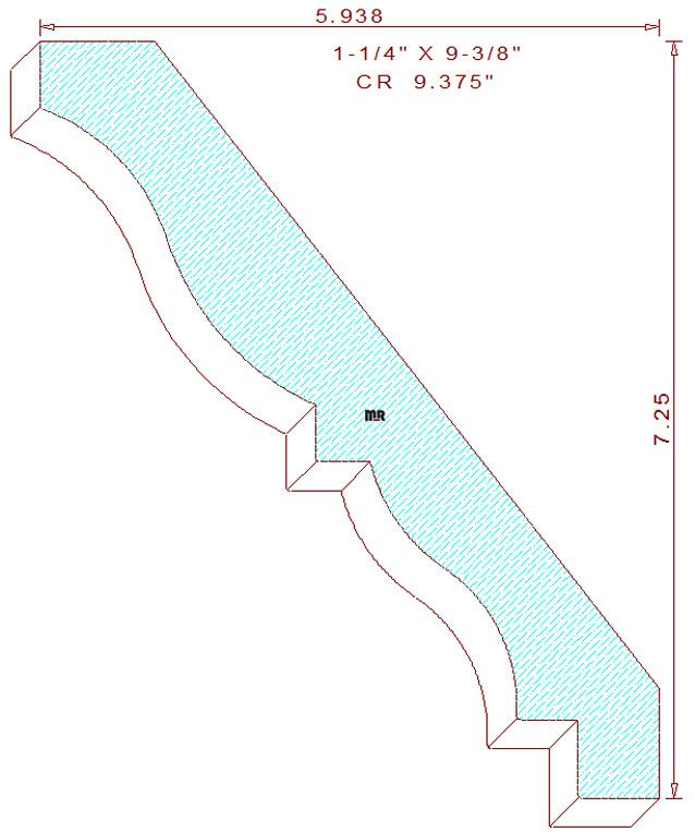 Crown Moulding 9-3/8" Crown Moulding 9-3/8"