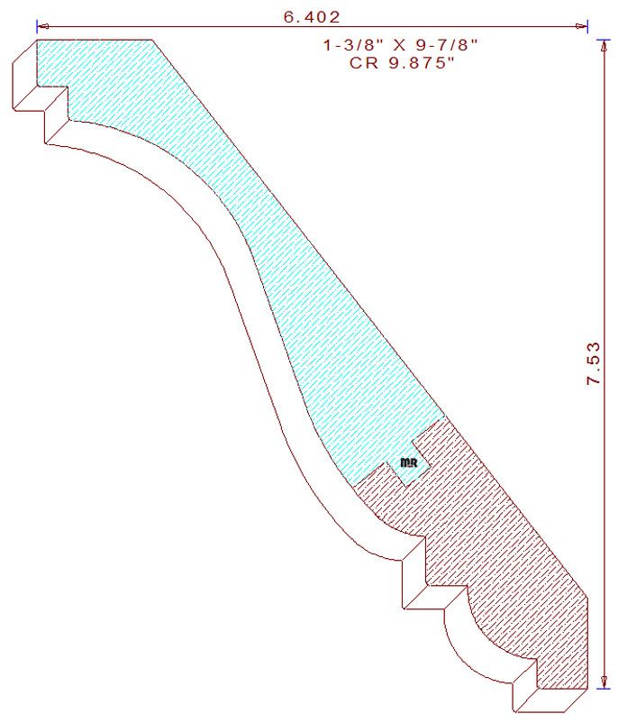 Crown Moulding 9-7/8" Crown Moulding 9-7/8"