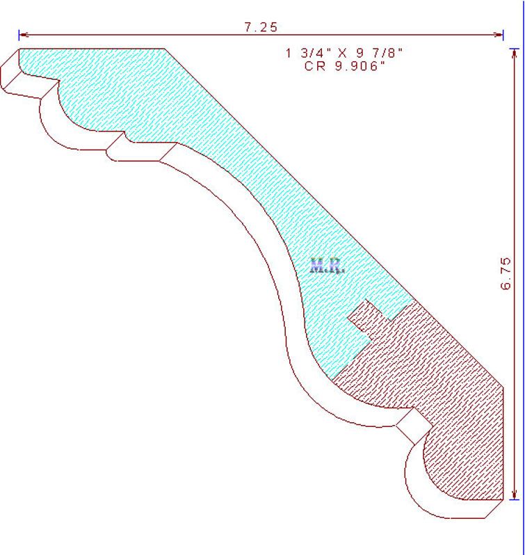 Crown Moulding 9-29/32" Crown Moulding 9-29/32"