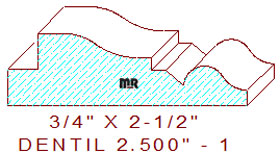 Dentil 2-1/2" - 1
