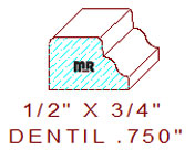 Dentil 3/4" Dentil 3/4"