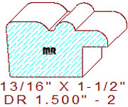 Drawer Front Moulding 1-1/2" - 2 Drawer Front Moulding 1-1/2" - 2